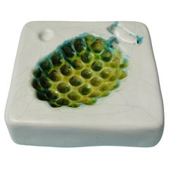 Grappolo d'uva  Piatto in ceramica di grande formato Georges Jouve Francia