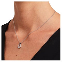 BUNDA 0.24ct Diamond 'Russe' Pendant in 18k white gold