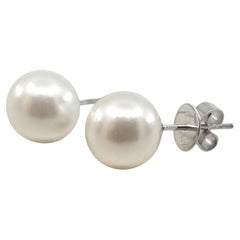 BUNDA Orecchini di perle del mare del Sud da 10,6 mm in oro bianco 18 carati.
