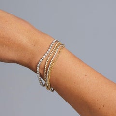 BUNDA Bracelet tennis en or jaune 18 carats avec diamants de 1,08 carat
