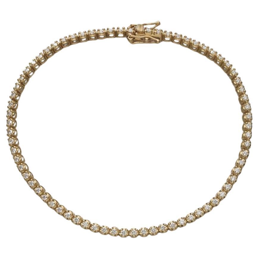 BUNDA 1.08ct Diamonds Tennis Bracelet in 18k yellow gold