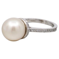Anello BUNDA con perle del mare del Sud e diamanti da 11,6 mm in oro bianco 18 carati