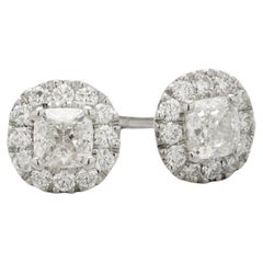 BUNDA 1.36cts Diamonds ear studs in 18k white gold