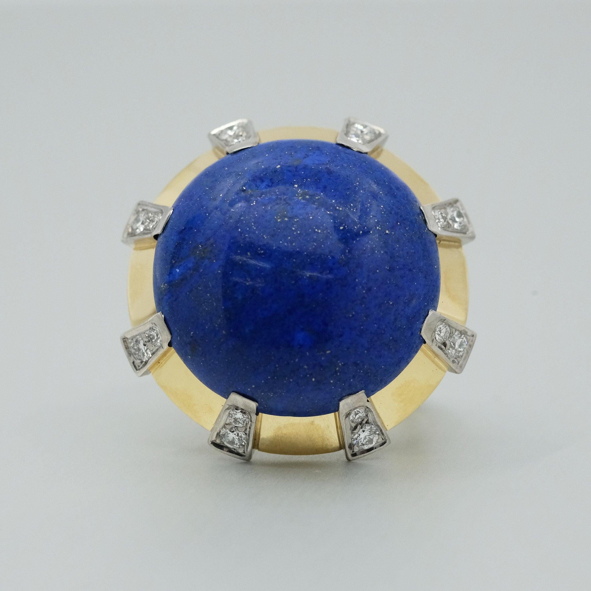 Anello BUNDA con lapislazzuli da 18,54 carati e diamanti da 0,27 carati, oro 18 carati In condizioni Nuovo in vendita a SYDNEY, AU