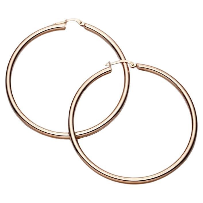 BUNDA 18k rose gold Hoops - 5cm