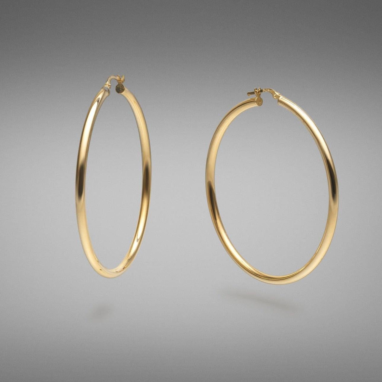 BUNDA Créoles en or jaune 18 carats - 5 cm Neuf - En vente à SYDNEY, AU