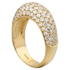 BUNDA 2,25 Karat Diamant-Pavé-Ring aus 18 Karat Gelbgold