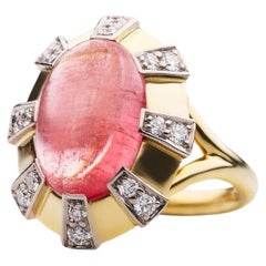 BUNDA 5,44ct Turmalin und 0,46ct Diamanten in 18k Gold.