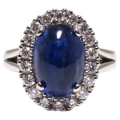 BUNDA Ring aus Platin mit 7,00 Karat Kaschmir Kyanit und 0,54 Karat Diamanten