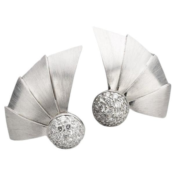 Pendientes BUNDA 'Apus' de diamantes de 0,30 ct en oro blanco de 18 quilates