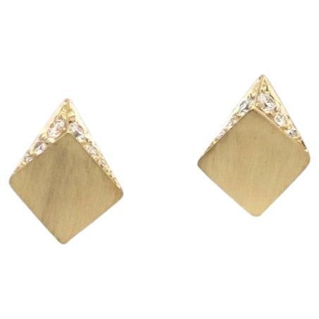 Pendientes de diamantes cuadrados BUNDA 'Apus' con diamantes de 0,34 ct en oro amarillo de 18 quilates