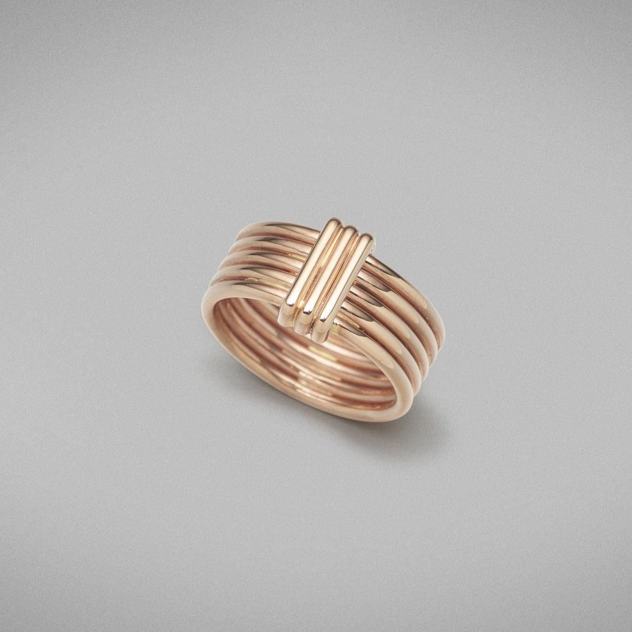 Our 'Bundova' ribbed fine dress ring is in 9ct rose gold. 

Size L1/2

A perfect dress ring to treasure wearing everyday.
