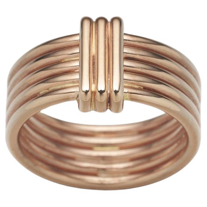 BUNDA 'Bundova' 9k rose gold ring - size L 1/2