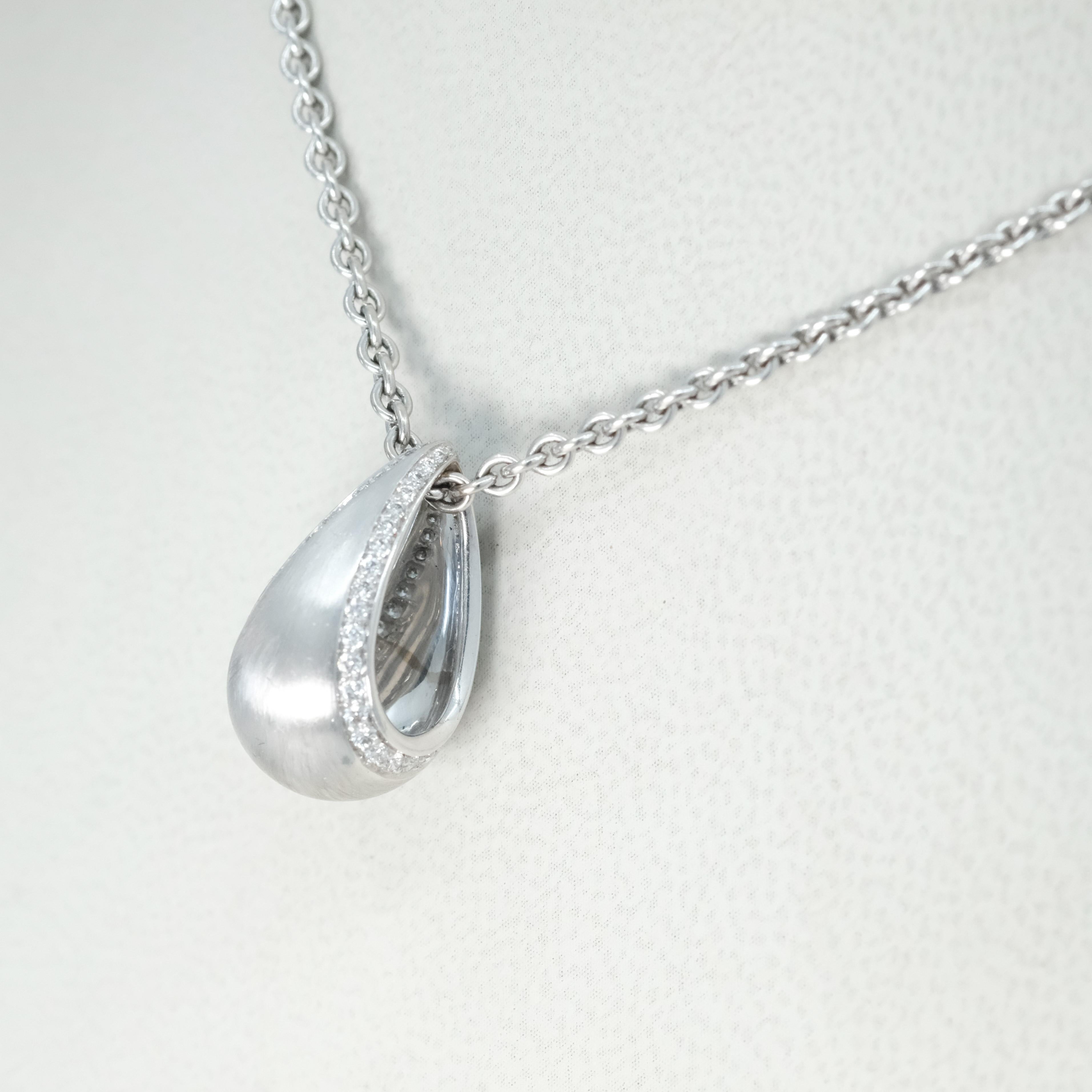 BUNDA Bundova Diamond Necklace, 0.45ct diamonds in 18k white gold In New Condition For Sale In SYDNEY, AU