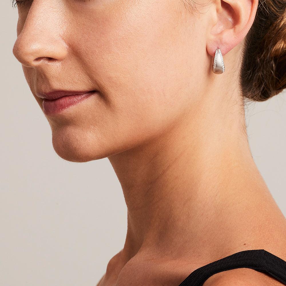 Boucles d'oreilles BUNDA Bundova, or blanc 18 carats, diamants 0,48 carat Neuf - En vente à SYDNEY, AU