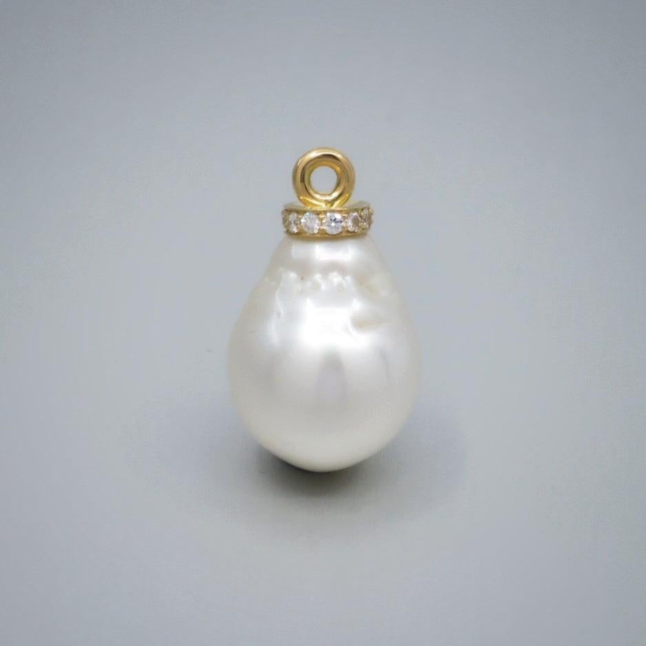 BUNDA Dorado 15-19mm white South Sea Pearl and Diamonds in 18k yellow gold. In New Condition In SYDNEY, AU