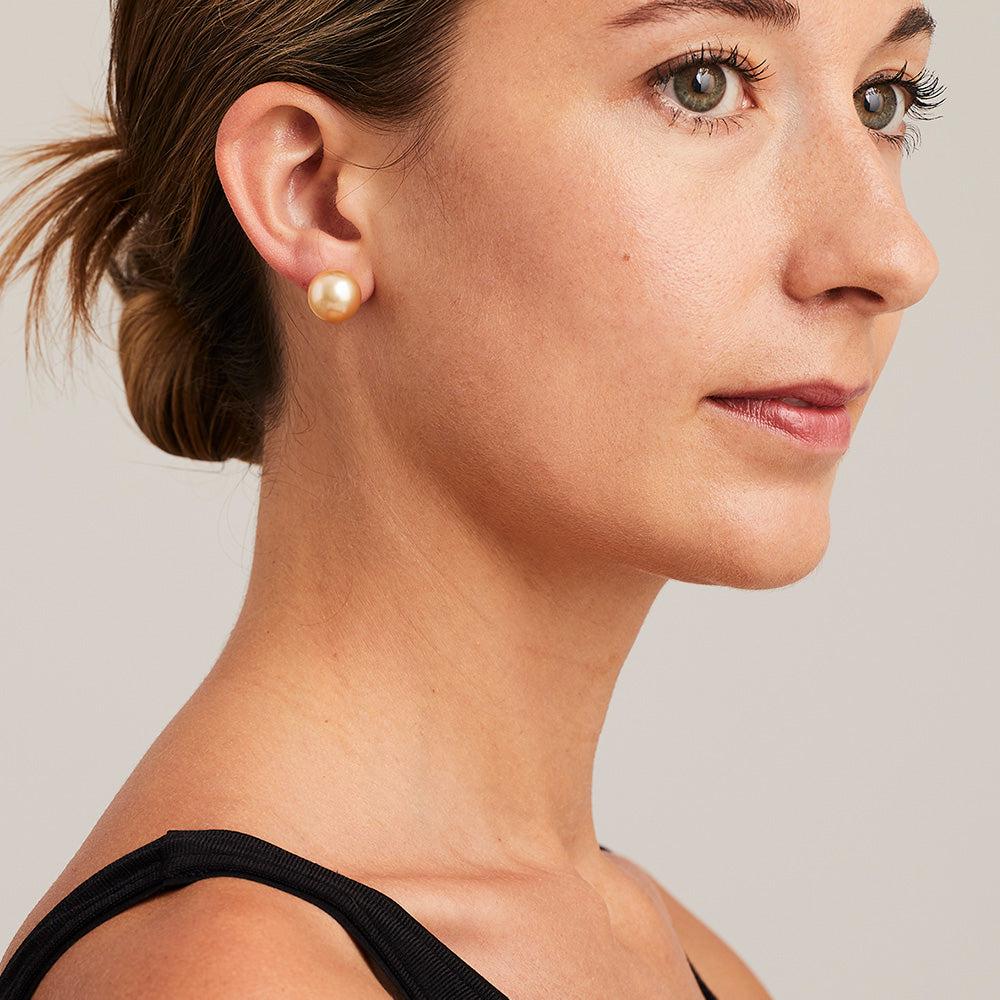 18-karat-gold south sea pearl earrings from tiffany.