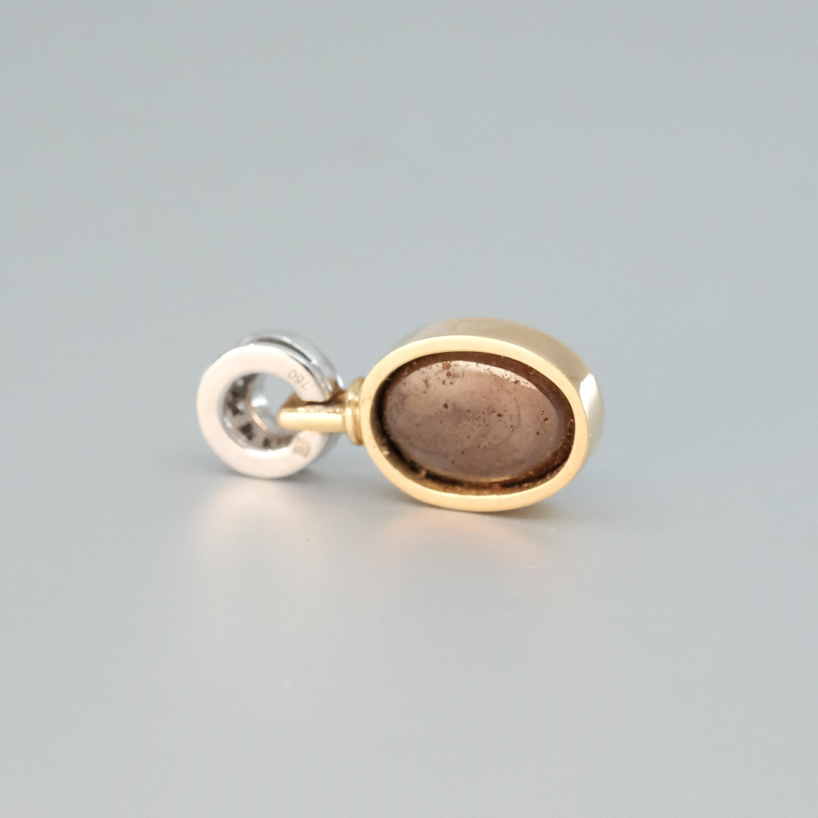 Women's or Men's BUNDA 'Hollywood' Opal Pendant, 2.41ct Opal, 0.09ct Diamonds, 18k gold For Sale