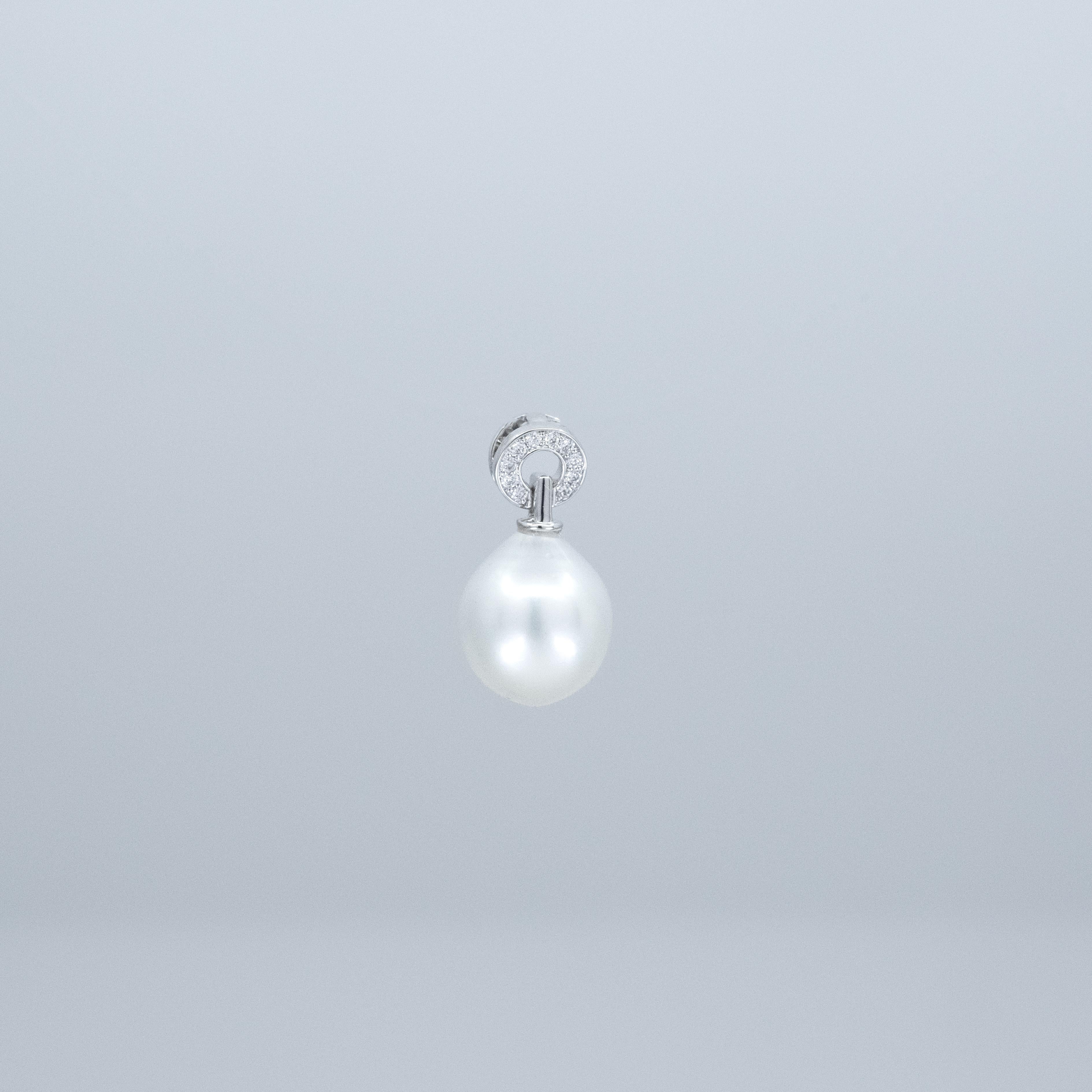 BUNDA Hollywood Pendentif diamant perle de mer du sud Unisexe en vente