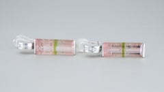 BUNDA LANDforms Watermelon Tourmaline and Diamond Earrings