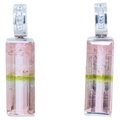 BUNDA LANDforms Watermelon Tourmaline and Diamond Earrings BUNDA LANDforms Watermelon Tourmaline and Diamond Earrings