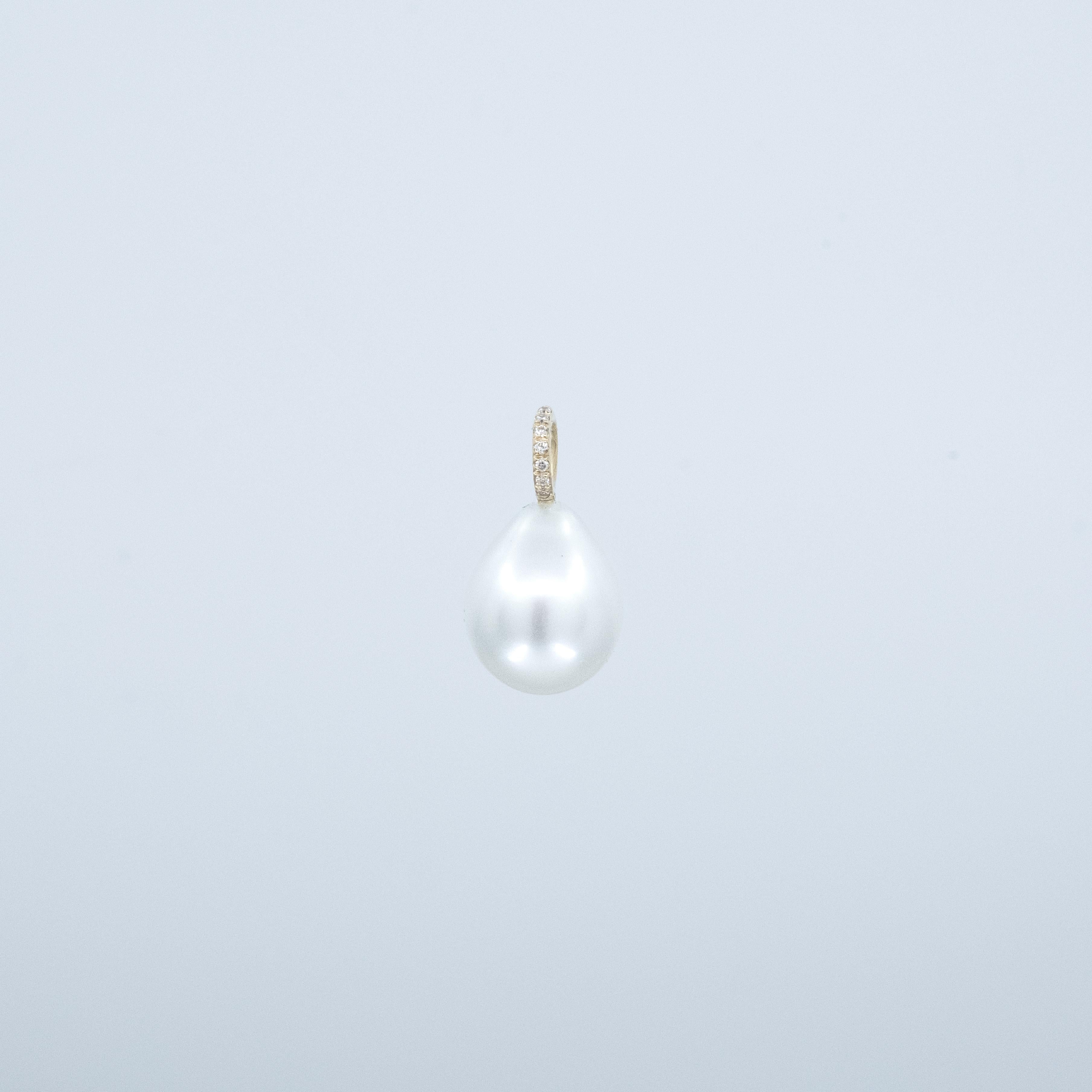 BUNDA Mignon Ciondolo con perle del mare del sud e diamanti in vendita 2