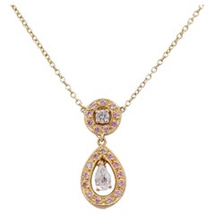 Colgante de diamante rosa BUNDA, peso total 0,43 ct en oro bicolor de 18 ct