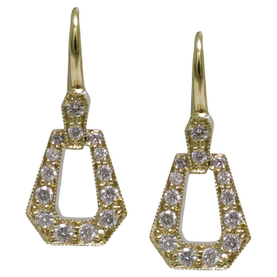 BUNDA Russe 0.40ct Diamond Earrings in 18k yellow gold
