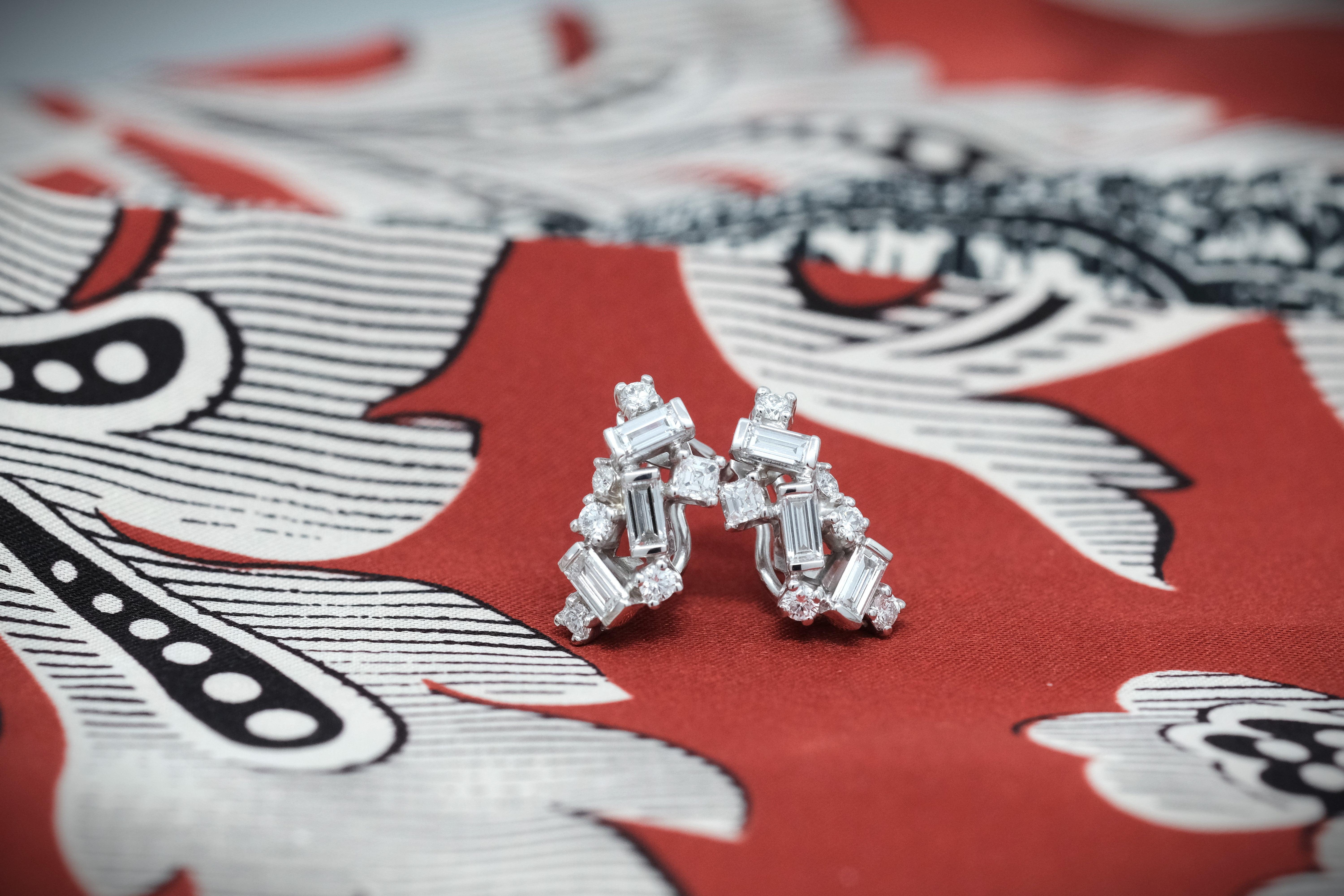 BUNDA 'Russe' 1.80cts Diamonds Earrings in 18k white gold 1