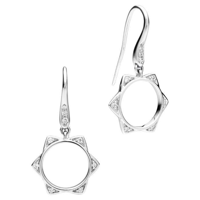 BUNDA Star Diamond Earrings in 18k white gold