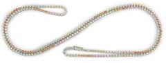BUNDA 'Tennis' Halskette: Topas, Peridot, Citrin, Saphire aus 18 Karat Weißgold