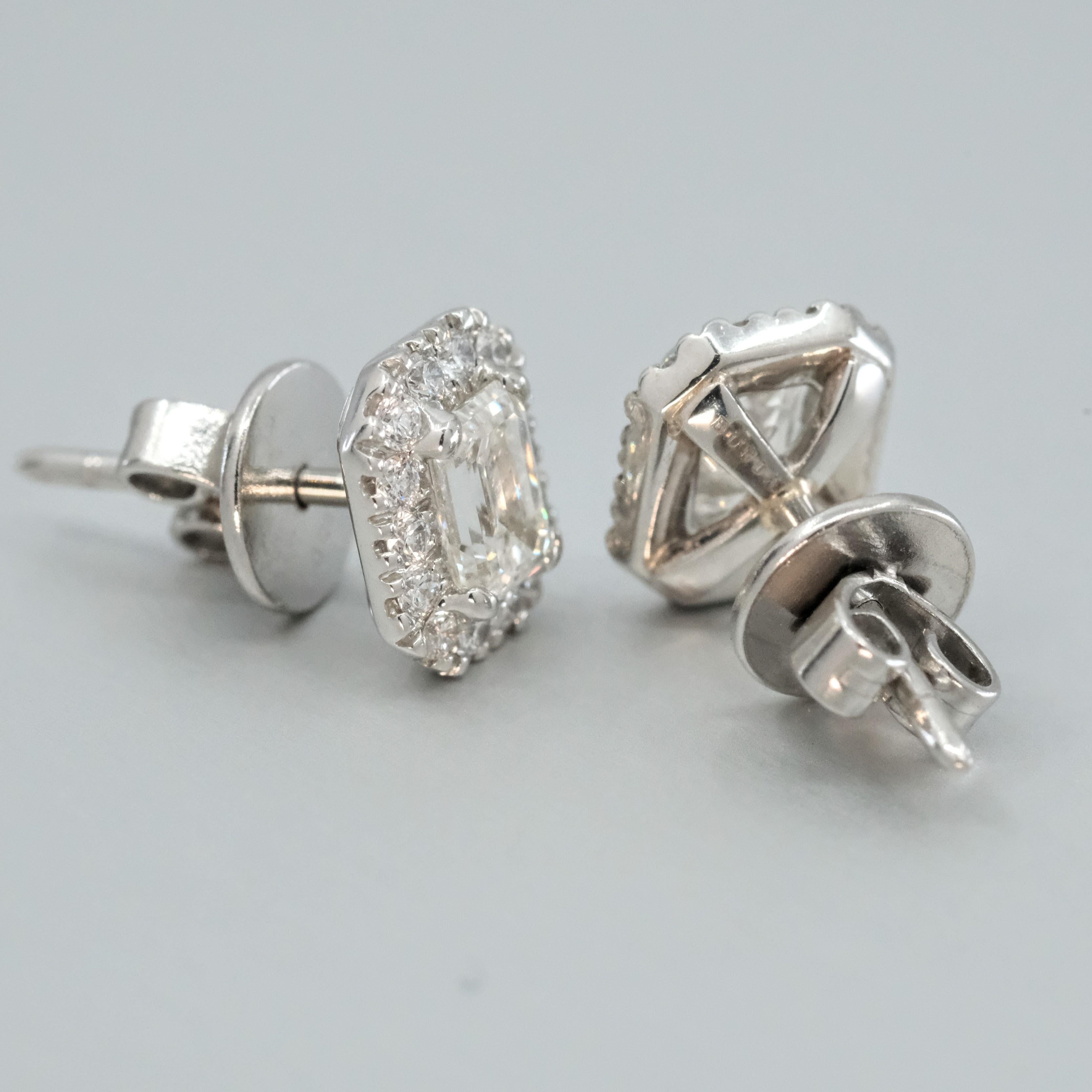 BUNDA 'Valentin' 1.32cts Diamond Studs, in platinum. For Sale 1