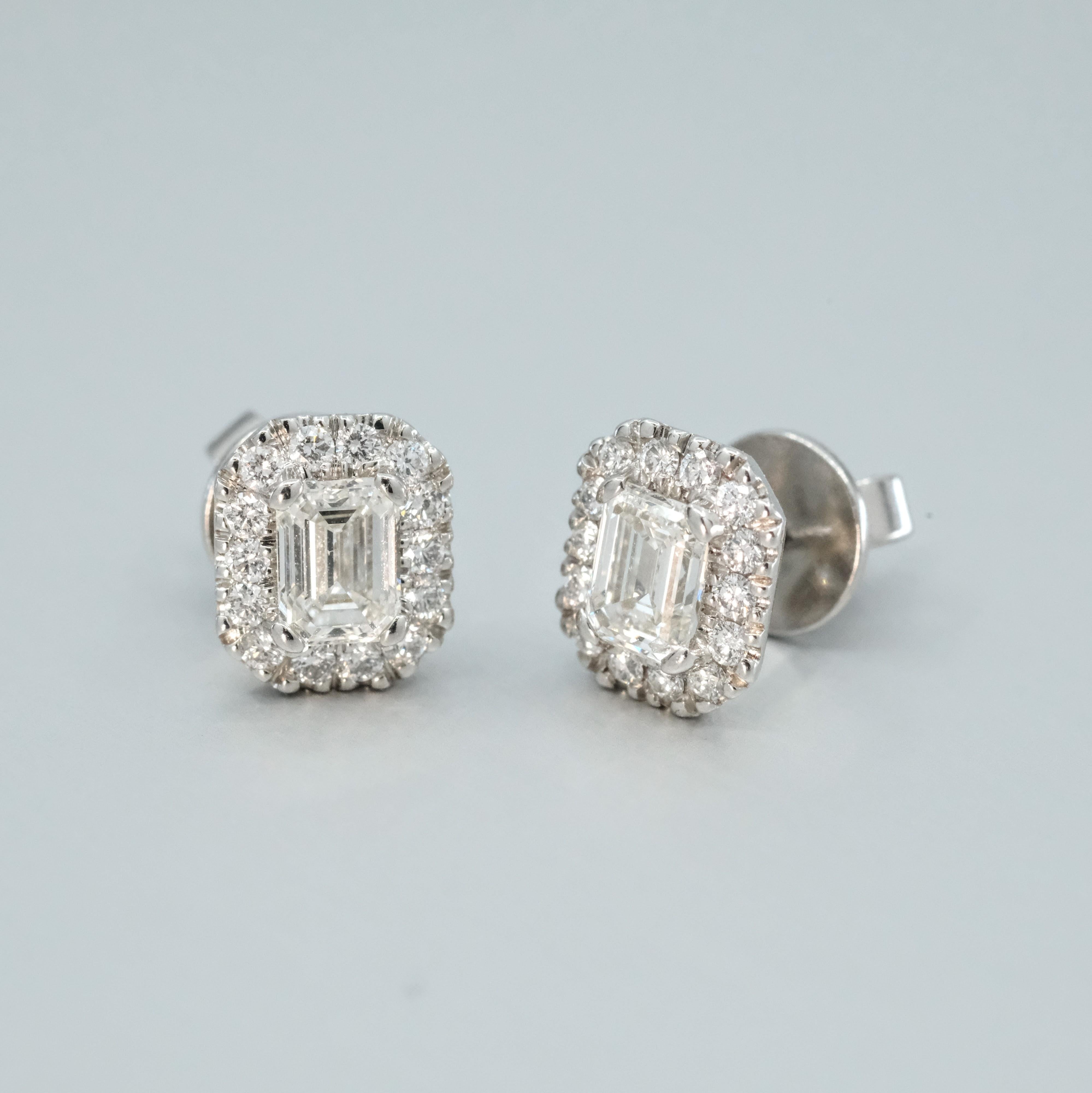 BUNDA 'Valentin' 1.32cts Diamond Studs, in platinum. For Sale 2