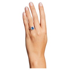 BUNDA 'Valentin' 2.03ct Kyanite and 0.50ct Diamonds ring in 18k white gold