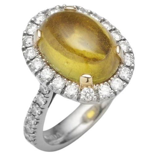 BUNDA 'Valentin' 6.64ct Tourmaline and 1.01ct Diamonds Ring, in 18k white gold