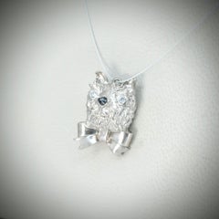 BUNDA 'Wizard of Oz - Toto' Silver , Diamonds eyes , enamel nose