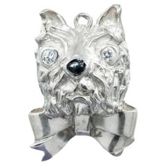 BUNDA 'Wizard of Oz - Toto' Silver , Diamonds eyes , enamel nose