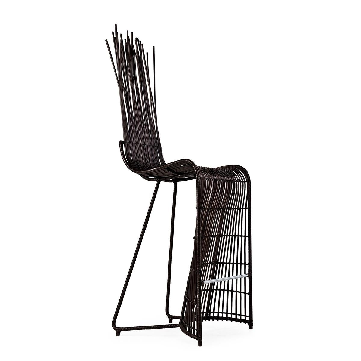 Bar stool bundle with structure in steel
with nylon and natural rattan for indoor use.
Also available with structure in steel with nylon
and pvc for outdoor use.
Available in black, or natural rattan, or green,
or red finish.
Lead time
