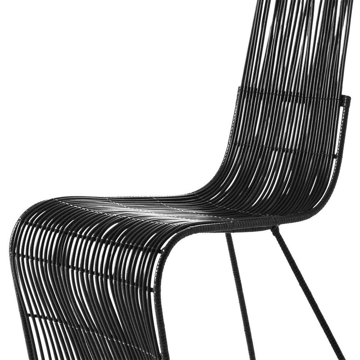 Bundle Dining Chair in Black Finish In New Condition For Sale In Paris, FR