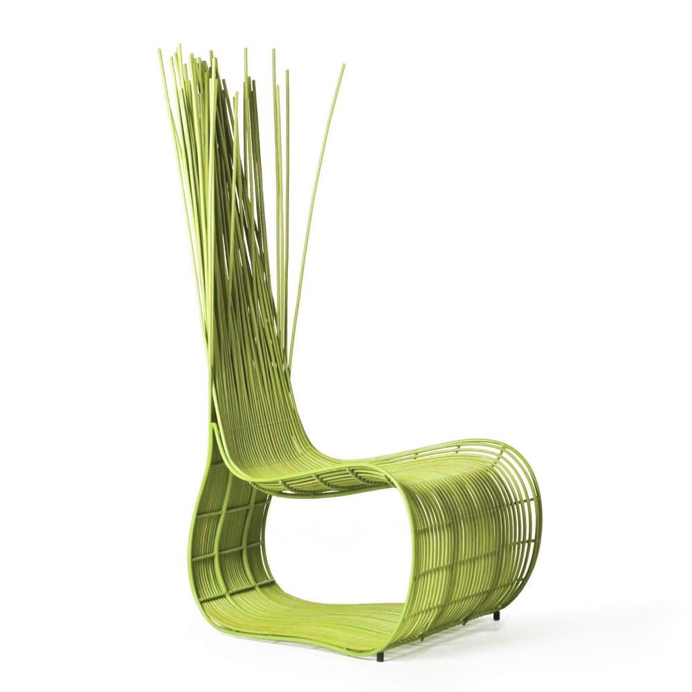 Bundle Lounge Chair in Red, Natural or Green Finish In New Condition For Sale In Paris, FR