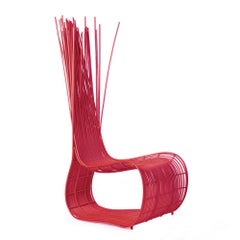 Sedia lounge Bundle con finitura rossa, naturale o verde