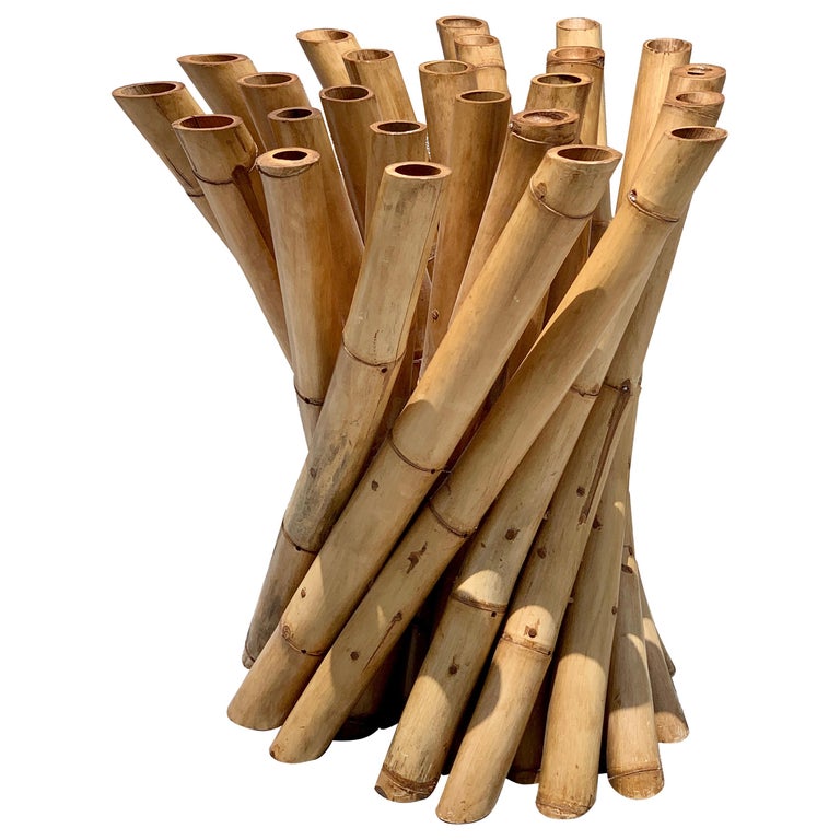 Bundled Bamboo Table Base, in the Style of Antonio Layug at 1stDibs