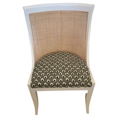 Bungalow 5 Monaco Mahogany Caned and Upholstered Glam Chair