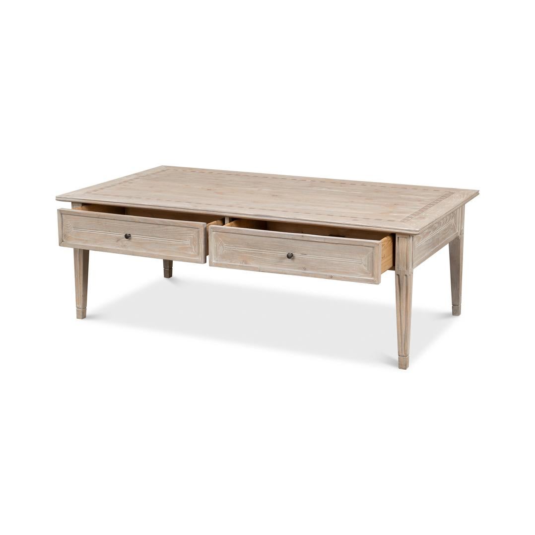 Modern Bungalow Pine Coffee Table For Sale