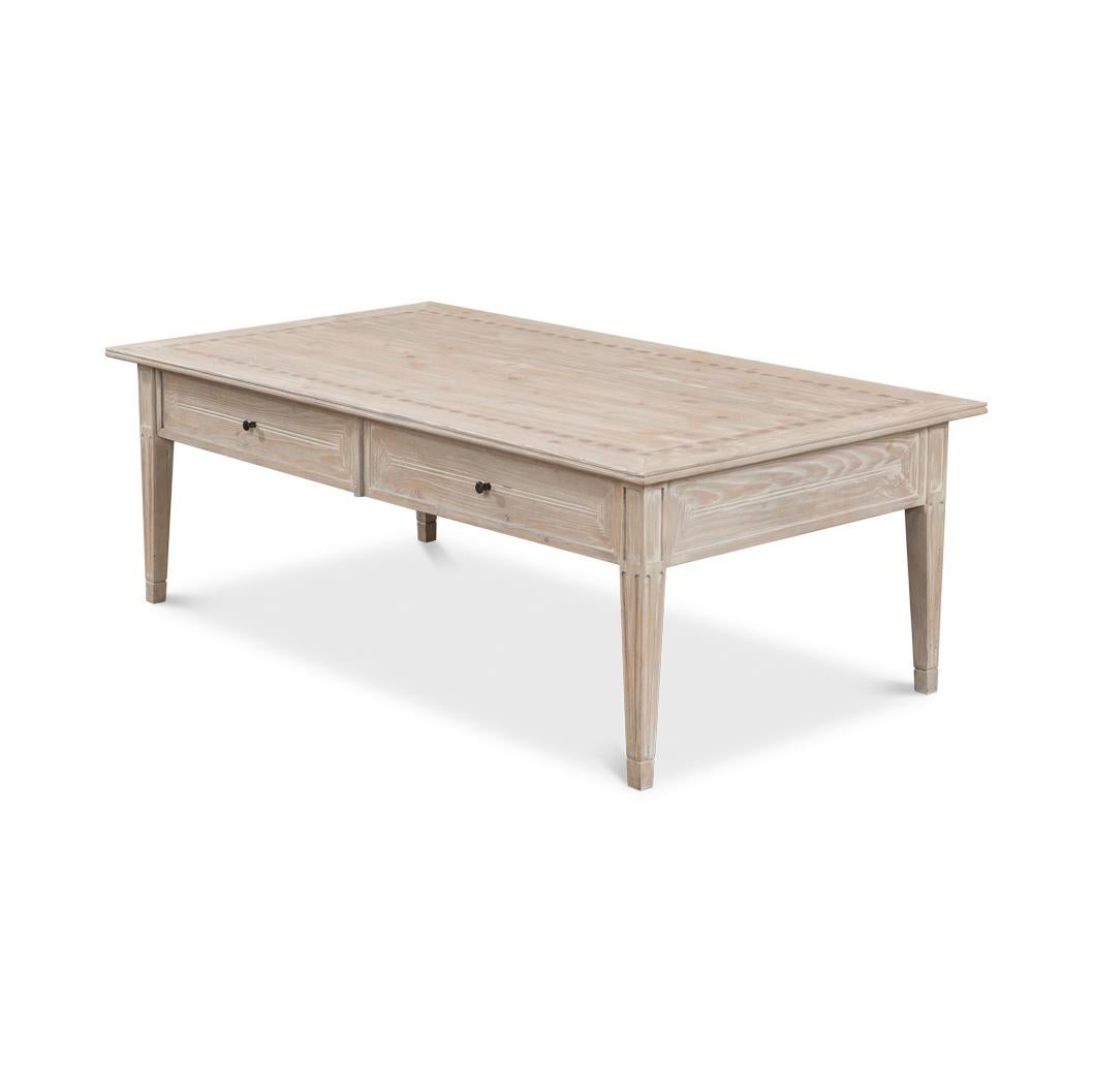Asian Bungalow Pine Coffee Table For Sale