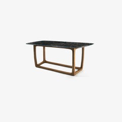 Bungalow Teak and Marble Dining Table, Designed by Jamie Durie, Made in Italy