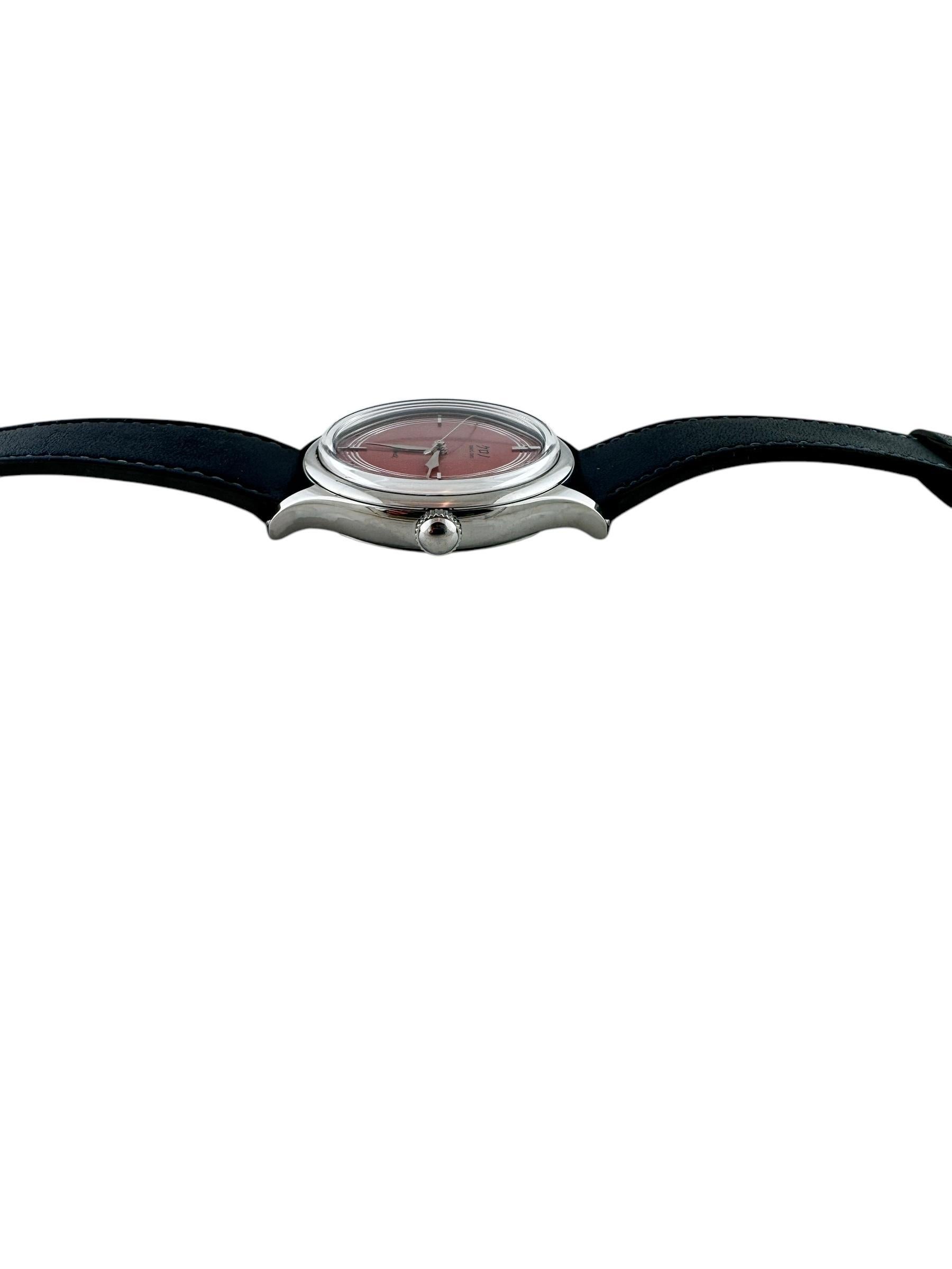 Bunkyo Tokyo Stainless Steel Automatic Salmon Dial Watch #20662 2