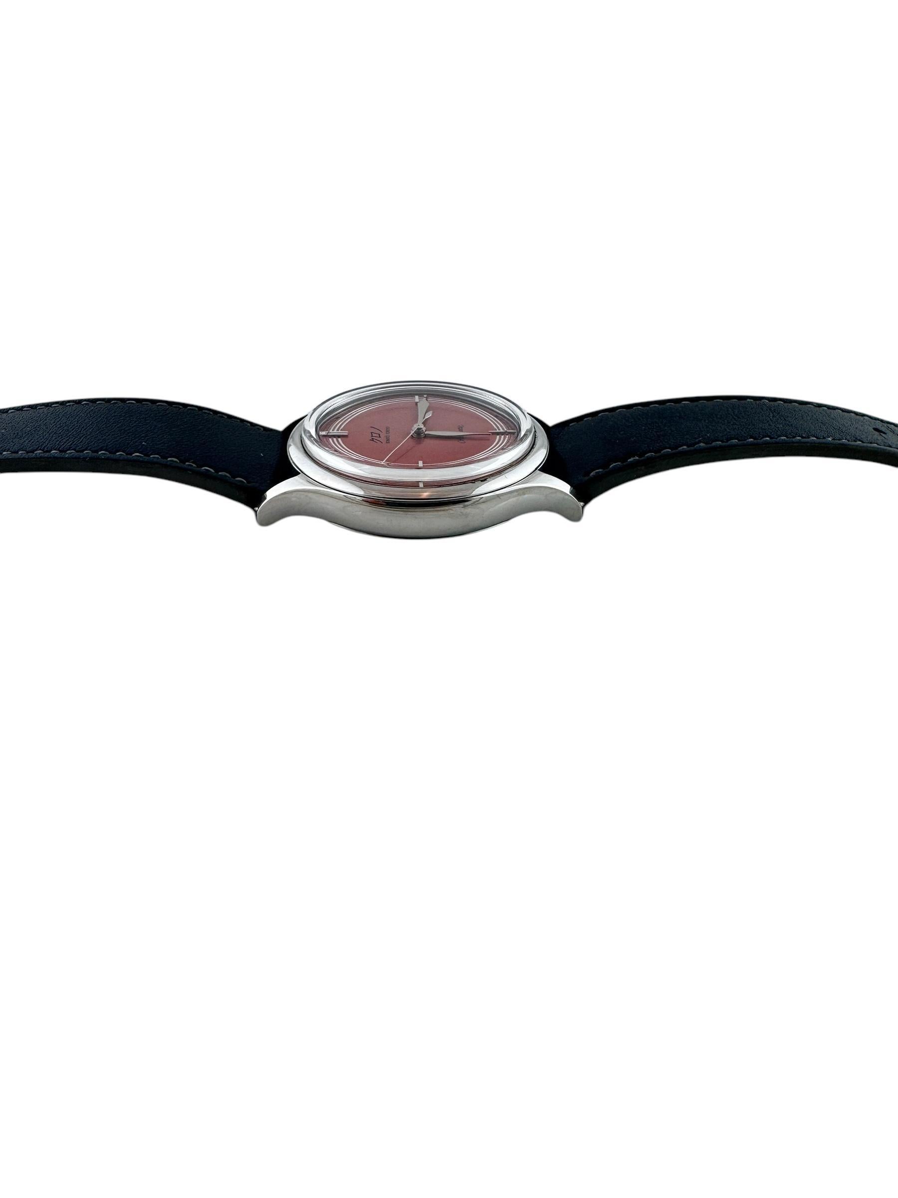Bunkyo Tokyo Stainless Steel Automatic Salmon Dial Watch #21422 In Good Condition For Sale In Washington Depot, CT