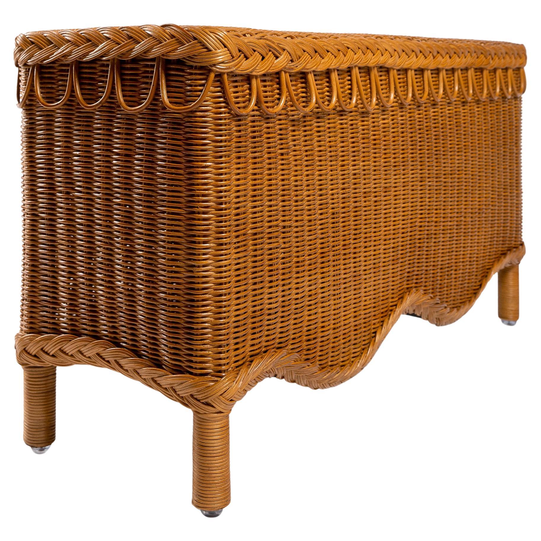 Bunny Bench, natural rattan