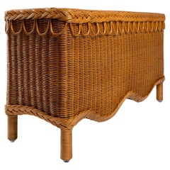 Bunny Bench, natural rattan